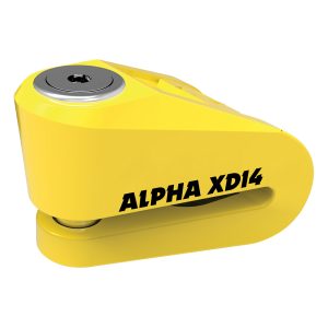 Oxford Alpha XD14 Motorcycle Disc Lock Yellow LK276 1