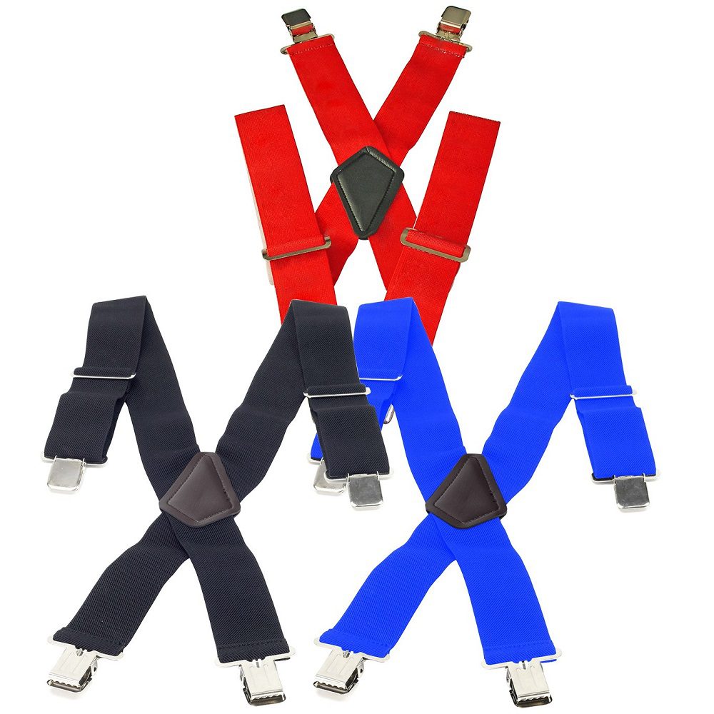 BikeIt Motorcycle Trouser Braces One Size Black Red Blue New