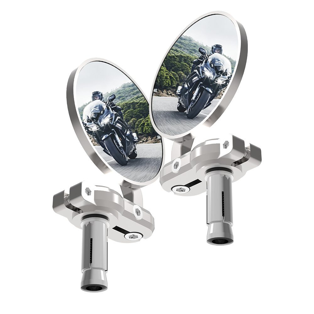 Oxford Motorcycle Bar End Mirrors Silver OX578 1
