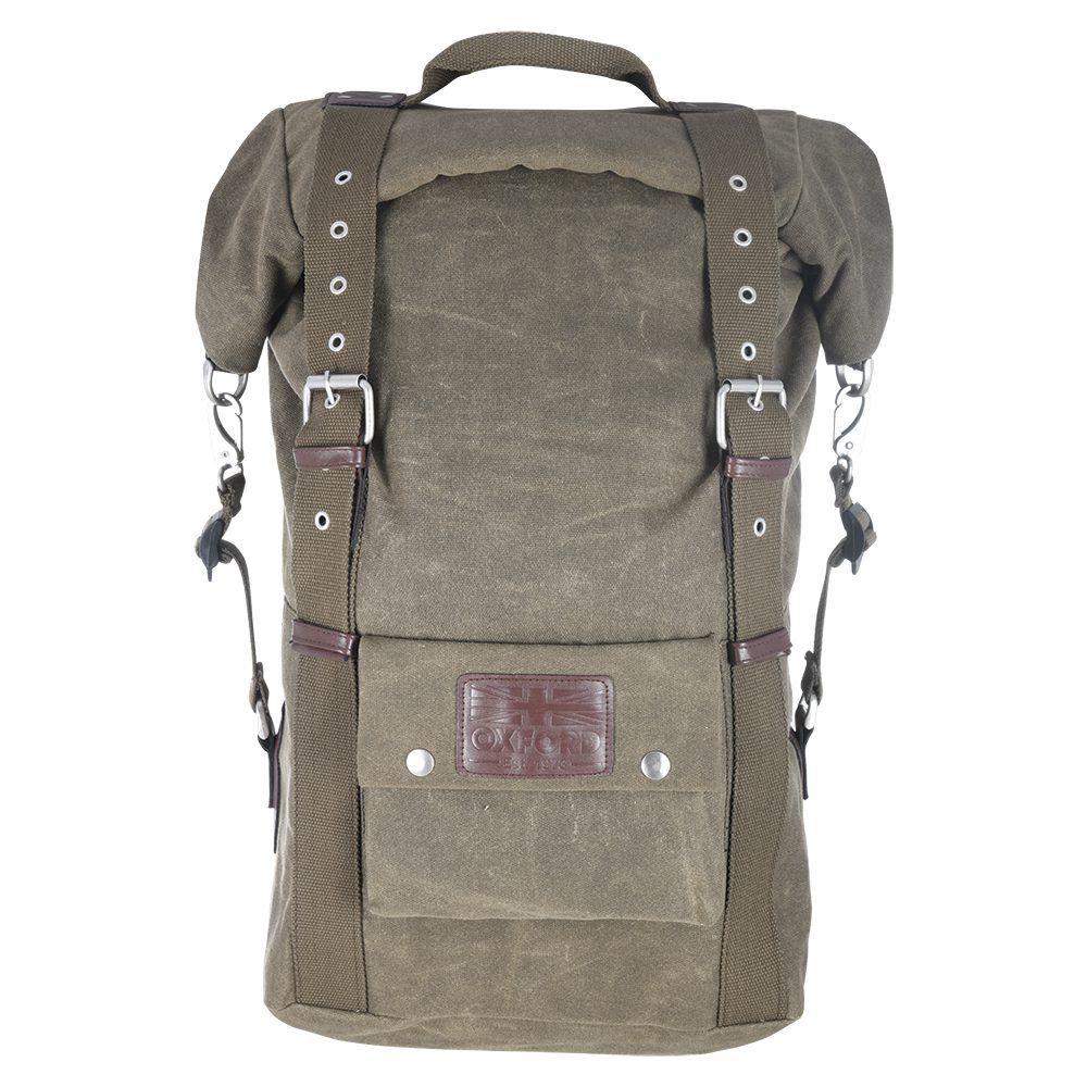 Oxford Heritage Khaki Motorcycle Backpack
