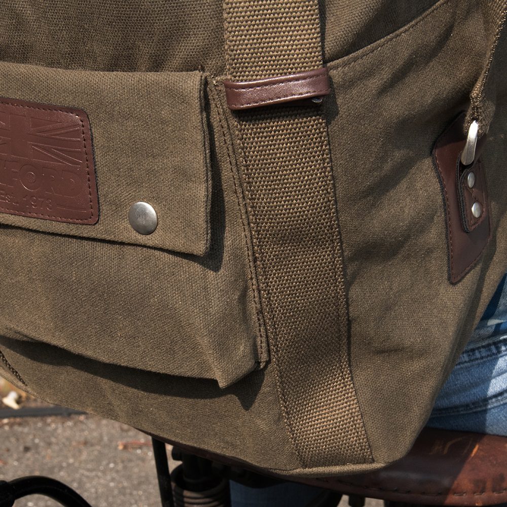 Oxford Heritage Motorcycle Backpack Khaki Lifestyle OL575 2
