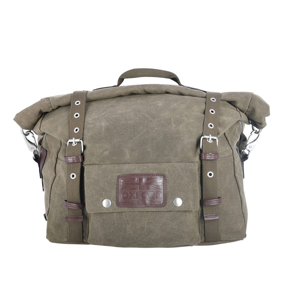 Oxford Heritage Motorcycle Panniers Khaki OL578 2