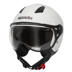 Spada Hellion Plain Motorcycle Helmet – White Spada Hellion Plain White Motorcycle Helmet 1
