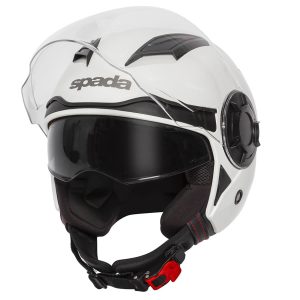 Spada Lycan Plain Motorcycle Helmet – White Spada Lycan Plain White Motorbike Helmet 2