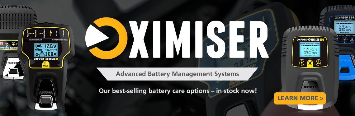 Oxford Oximiser Motorcycle Battery Charger Banner