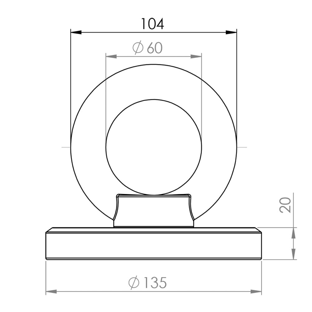 Oxford Rota Force Motorcycle Ground Anchor Dimensions 1