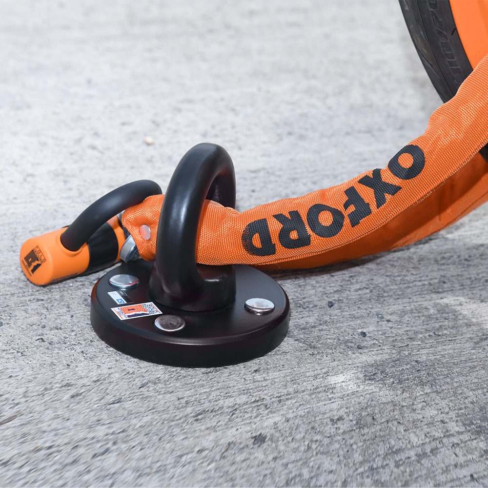 Oxford Rota Force Motorcycle Ground Anchor Lifestyle 1