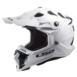 LS2 MX700 Subverter Evo Plain Motorcycle Helmet White 1