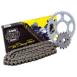 Triple-S Honda C90 Cub Motorcycle Chain and Sprocket Kit Triple-S Motorcycle Chain & Sprocket Kit JTKHC90 1