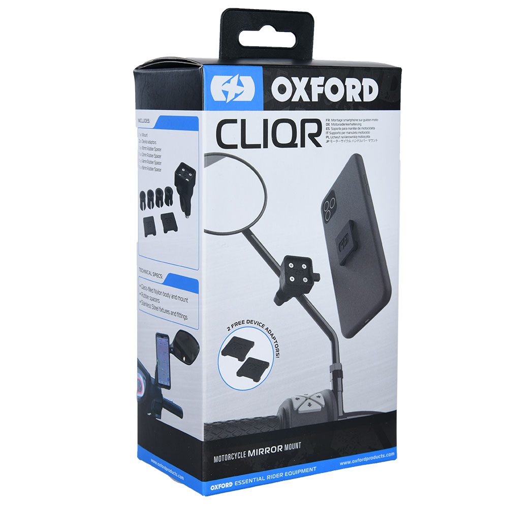 Oxford CLIQR Motorcycle Mirror Phone Mount OX854 2