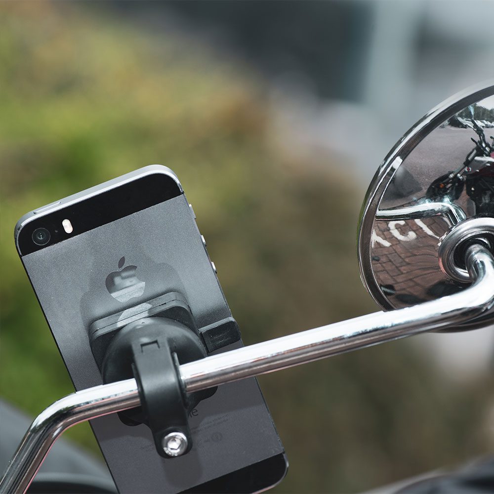 Oxford CLIQR Motorcycle Mirror Phone Mount OX854 Lifestyle 4