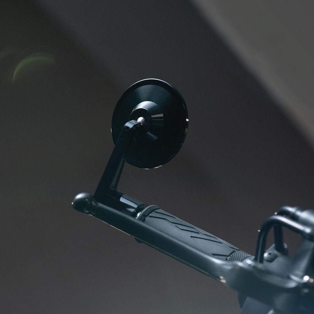 Oxford Street Left Hand Motorcycle Bar End Mirror Black OX535 Lifestyle 1