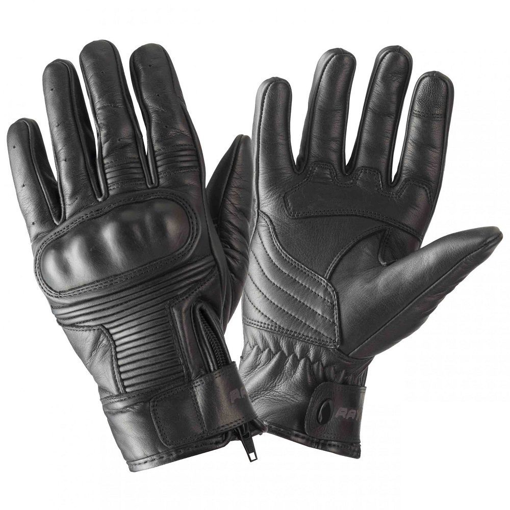 Rayven Vintage CE Motorcycle Gloves Black 1