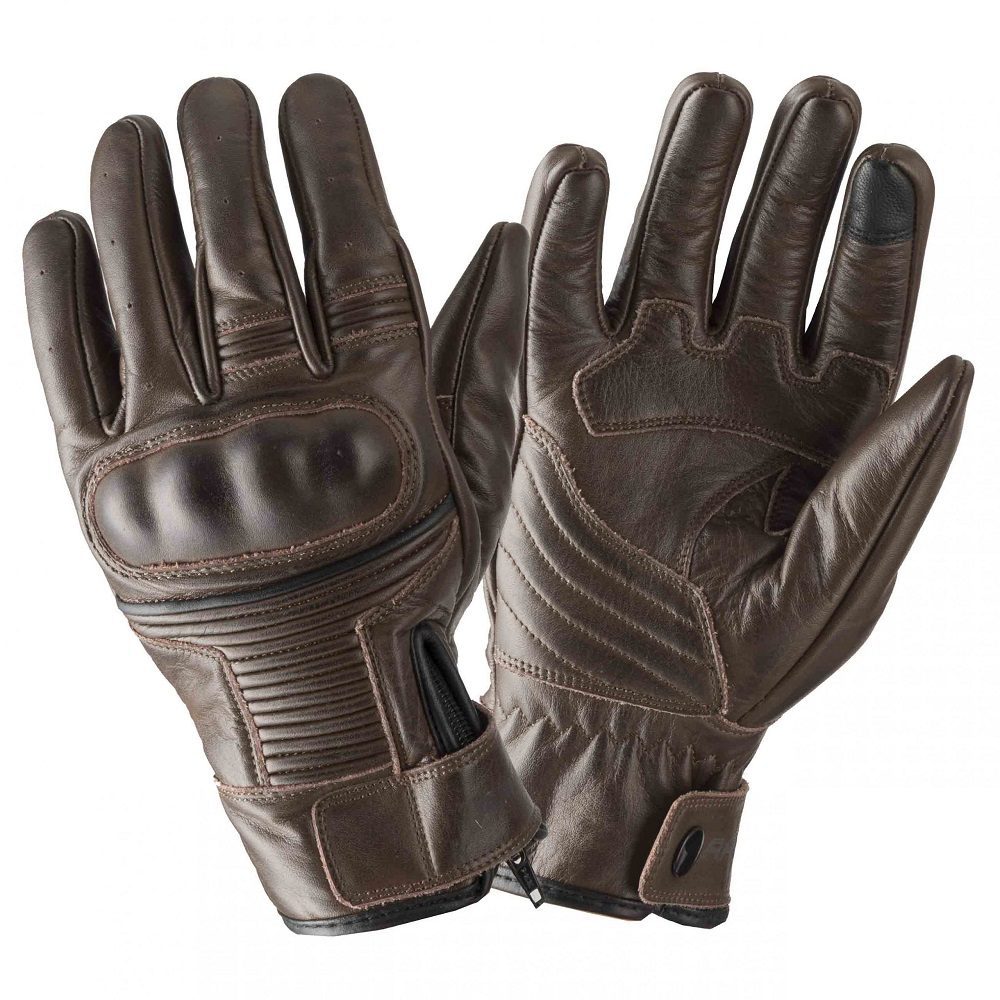 Rayven Vintage CE Motorcycle Gloves Brown 1