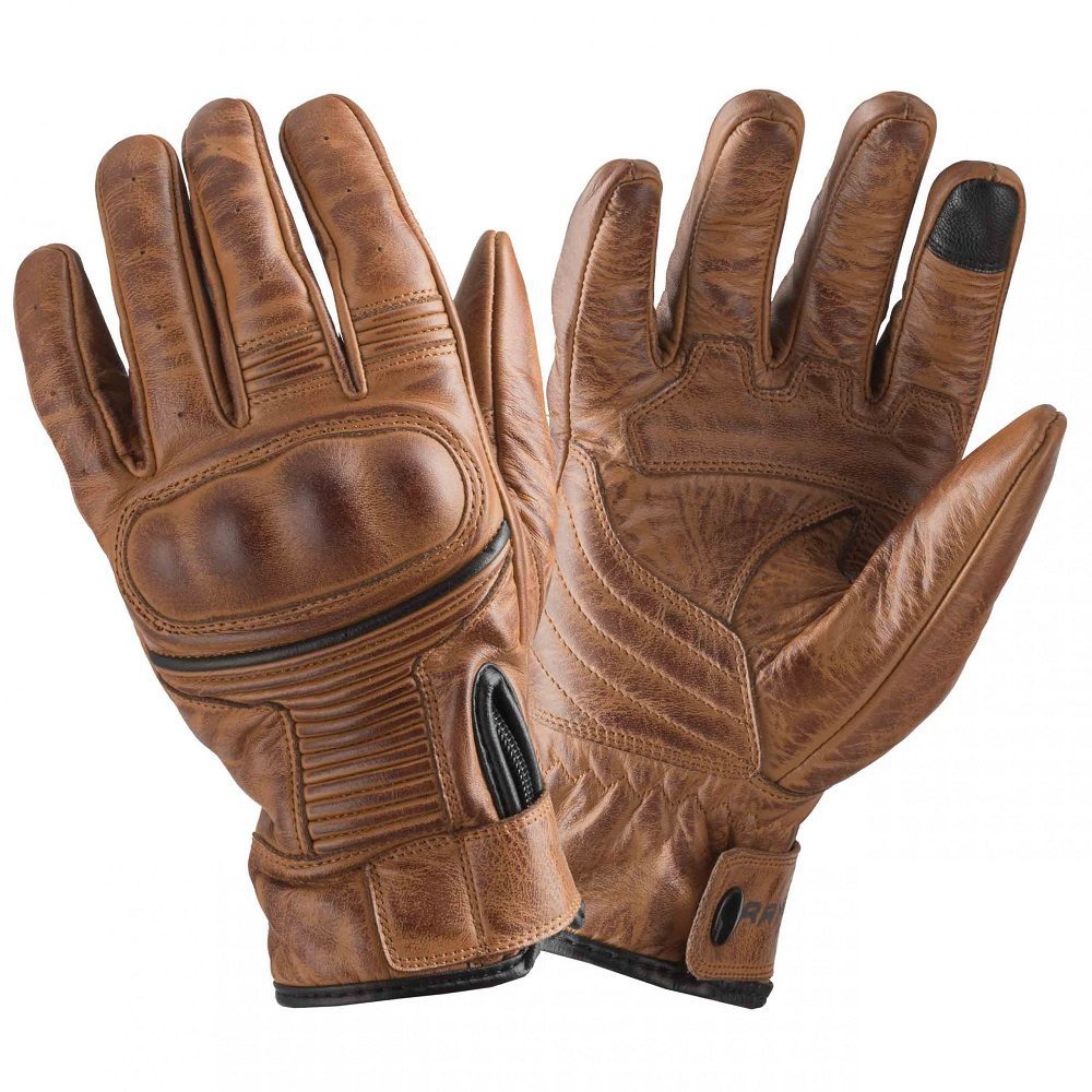 Rayven Vintage CE Motorcycle Gloves Tan 1