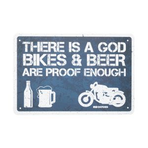Oxford There Is A God Motorcycle Garage Sign OX383 1