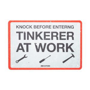 Oxford Tinkerer Motorcycle Garage Sign OX386 1