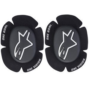 Alpinestars GP Sport Evo Motorcycle Knee Sliders – Black/White Alpinestars GP Sport Evo Motorcycle Knee Sliders 640302012 1