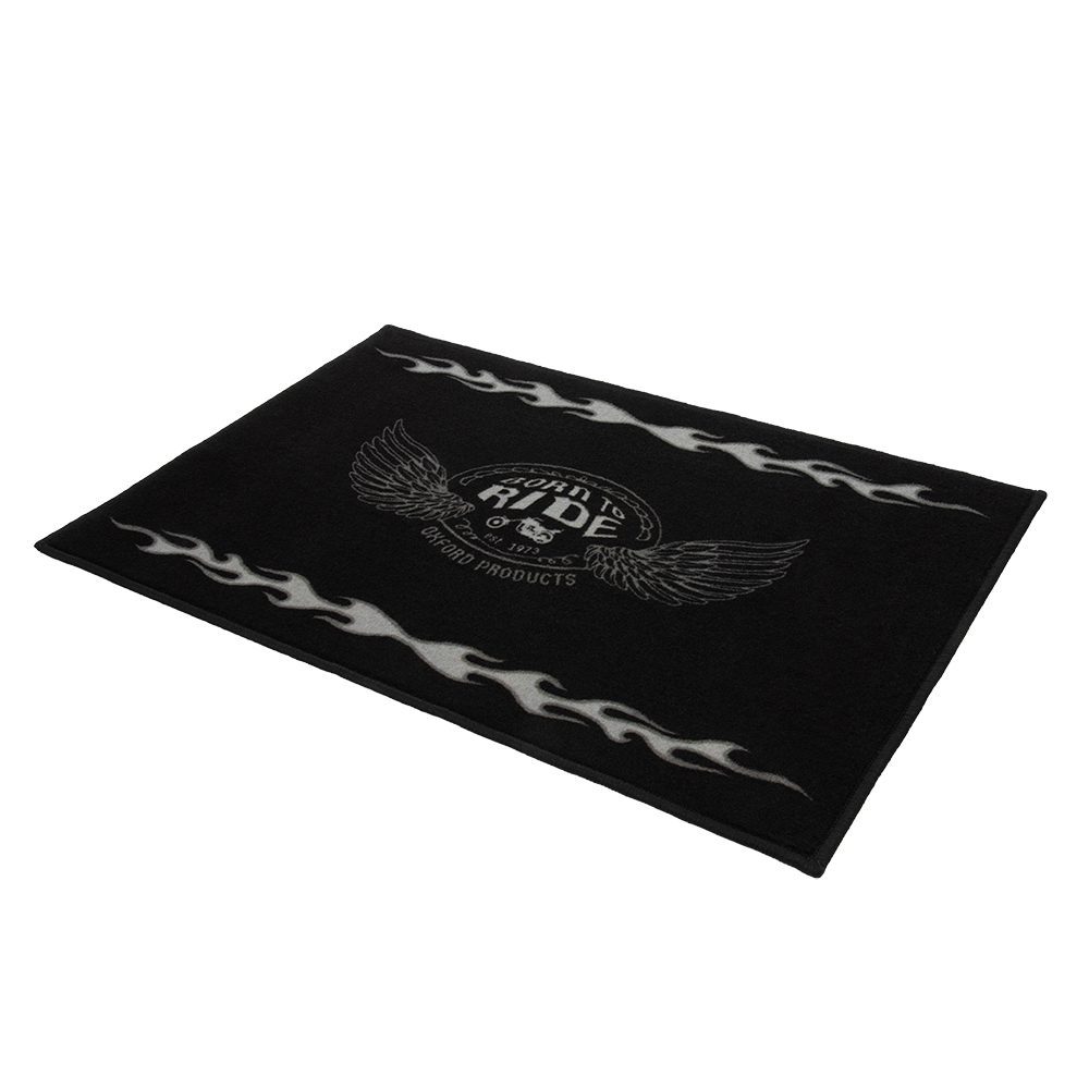 Oxford Flame Motorcycle Garage Door Mat OX935 1