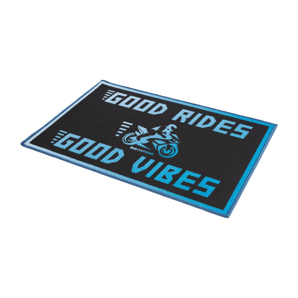 Oxford Good Vibes Motorcycle Garage Door Mat OX943 1
