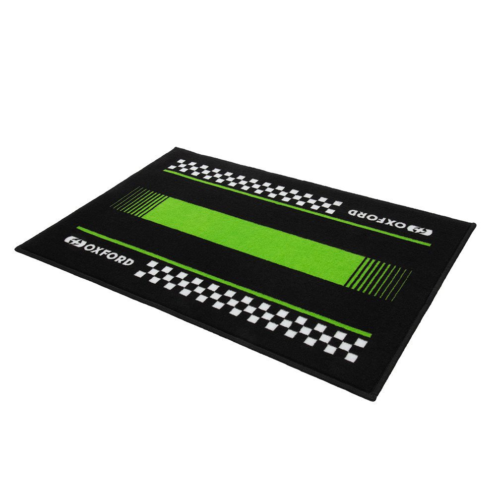 Oxford Pitlane Green Motorcycle Garage Door Mat OX933 1