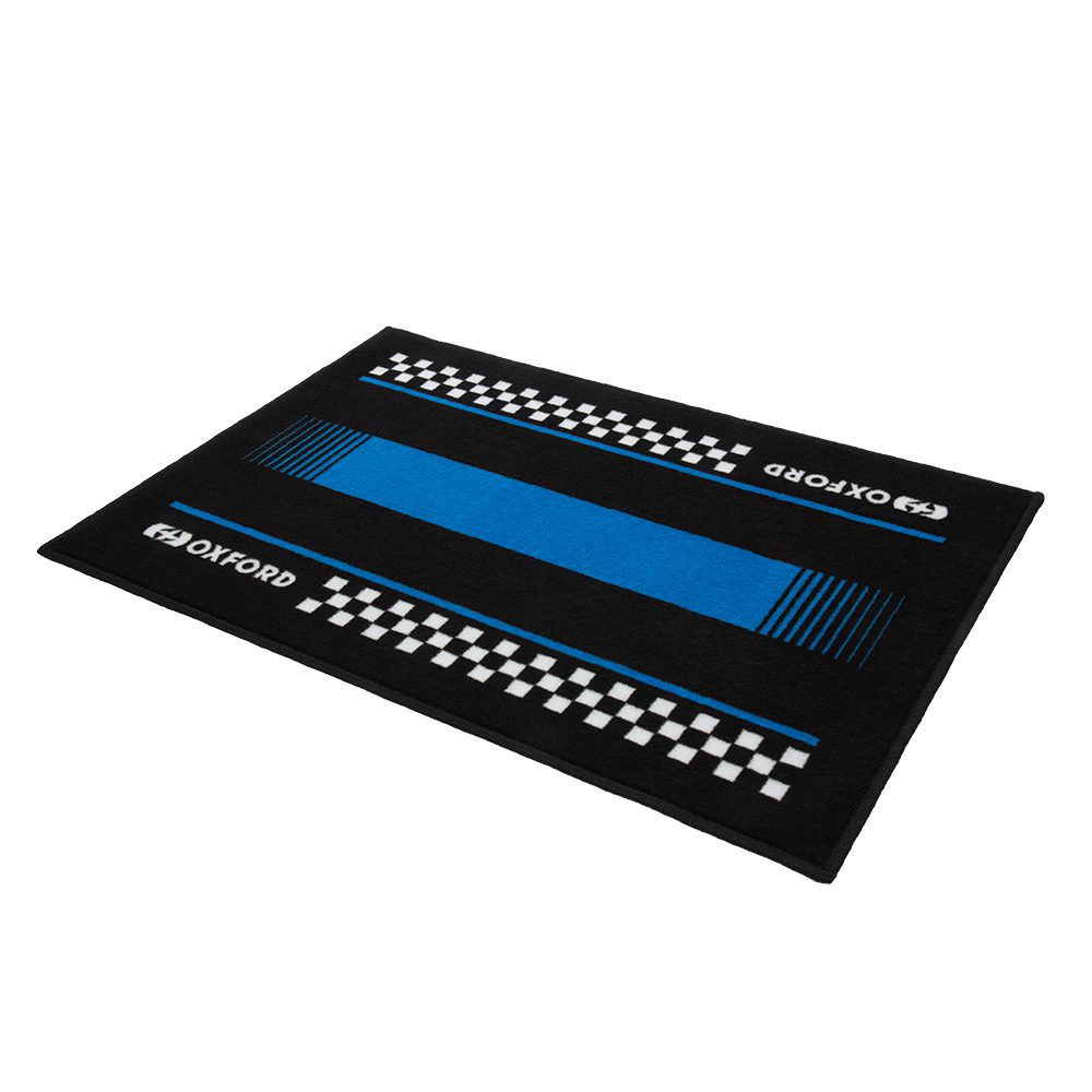 Oxford Pitlane Light Blue Motorcycle Garage Door Mat OX932 1