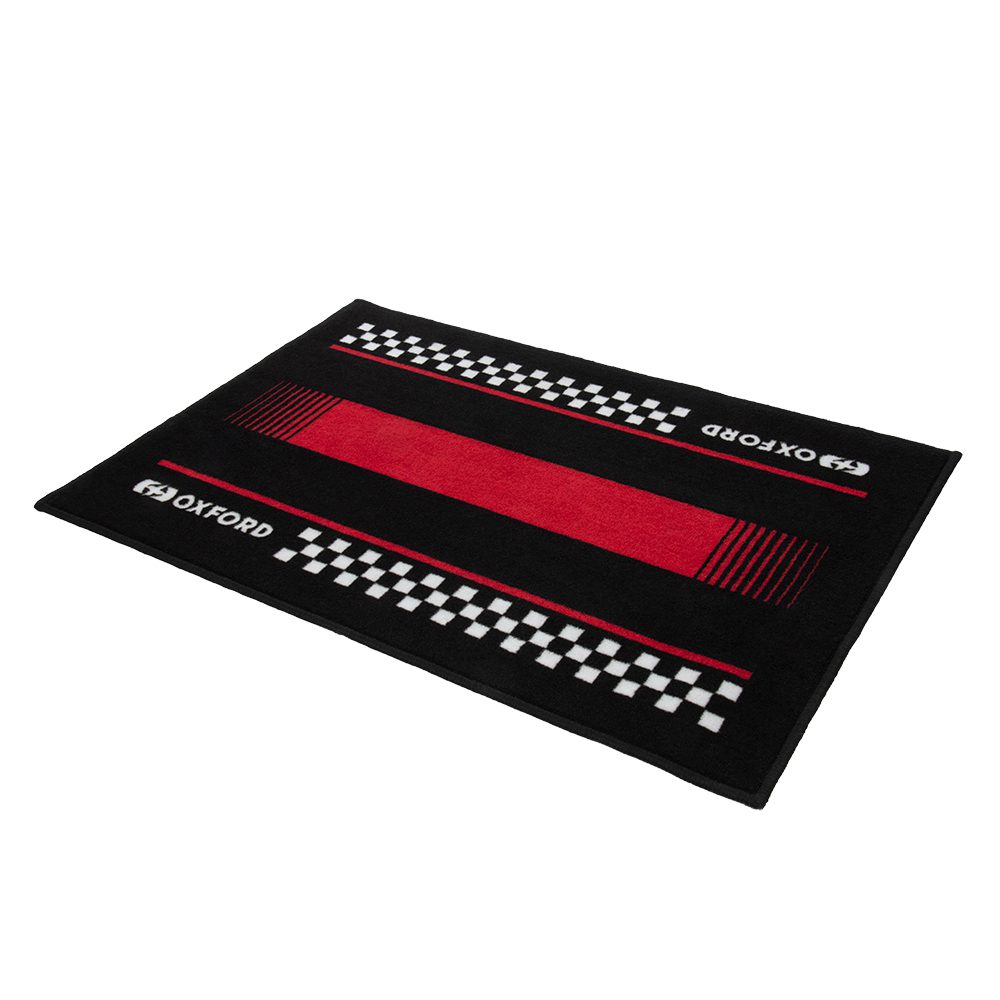 Oxford Pitlane Red Motorcycle Garage Door Mat OX930 1