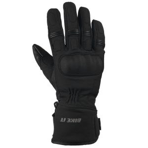 Bike It Triple Black Motorcycle Gloves 1