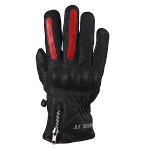 BikeIt AMP Motorcycle Gloves Red 1