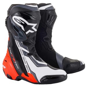 Alpinestars Supertech R Motorcycle Boots Red Flo 1