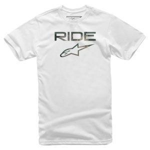 Alpinestars Ride 2.0 Camo Motorcycle T-Shirt – White Alpinestars Ride 2.0 Camo T-Shirt White 1