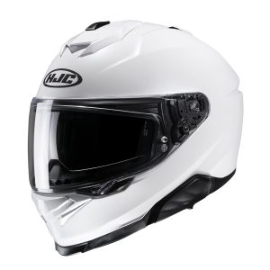 HJC I71 Plain Motorcycle Helmet – Pearl White HJC I71 Plain Motorcycle Helmet White 1