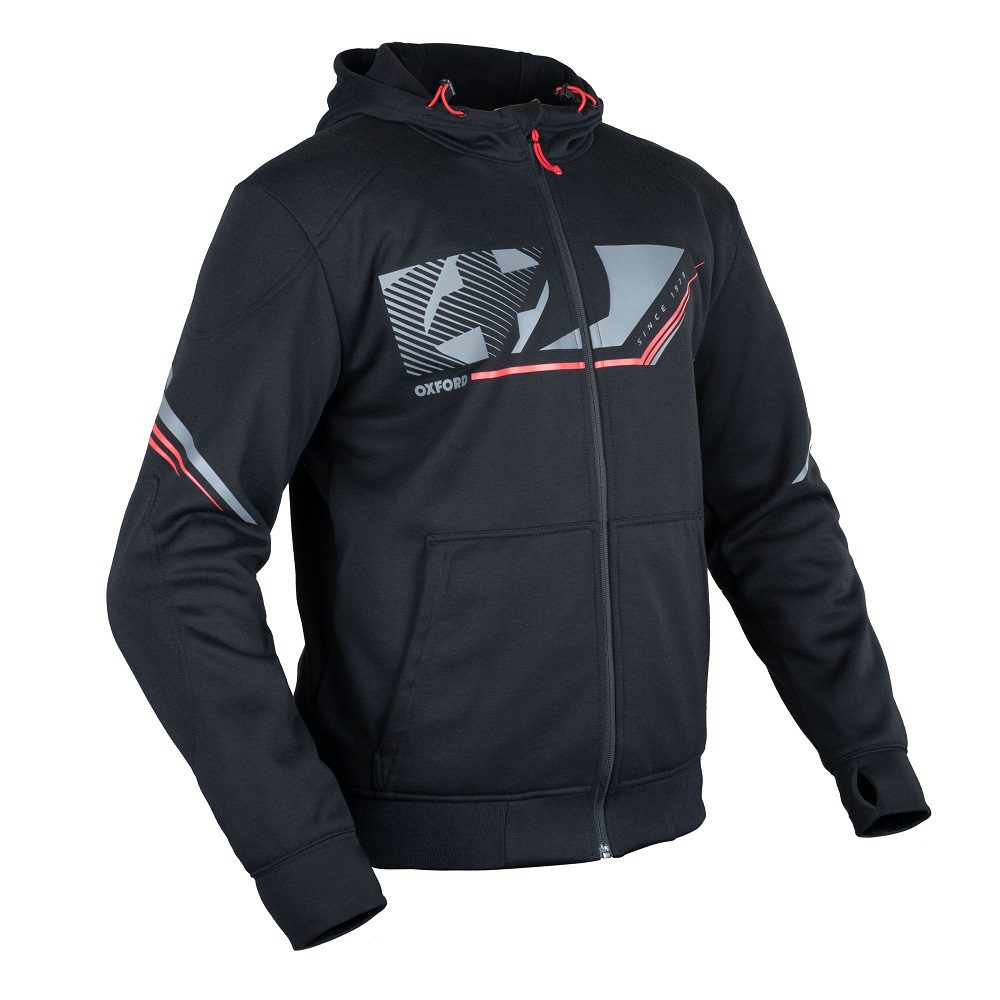 Oxford Super 2.0 Sports Motorcycle Hoodie Black 1