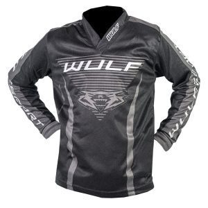 Wulfsport Cub Linear Kids Motocross Jersey Black 1