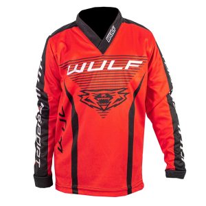 Wulfsport Cub Linear Kids Motocross Jersey Red 1