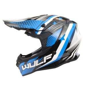 Wulfsport Iconic Motocross Helmet Blue 1