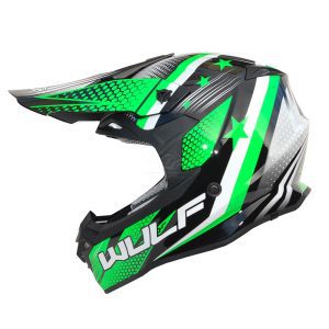 Wulfsport Iconic Motocross Helmet Green 1