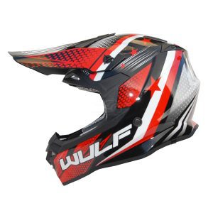 Wulfsport Iconic Motocross Helmet Red 1