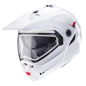Caberg Tourmax X Plain Motorcycle Helmet – White Caberg Tourmax X Plain Motorcycle Helmet White 1