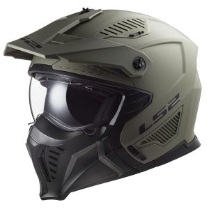 LS2 OF606 Drifter Plain Motorcycle Helmet Matt Sand 1