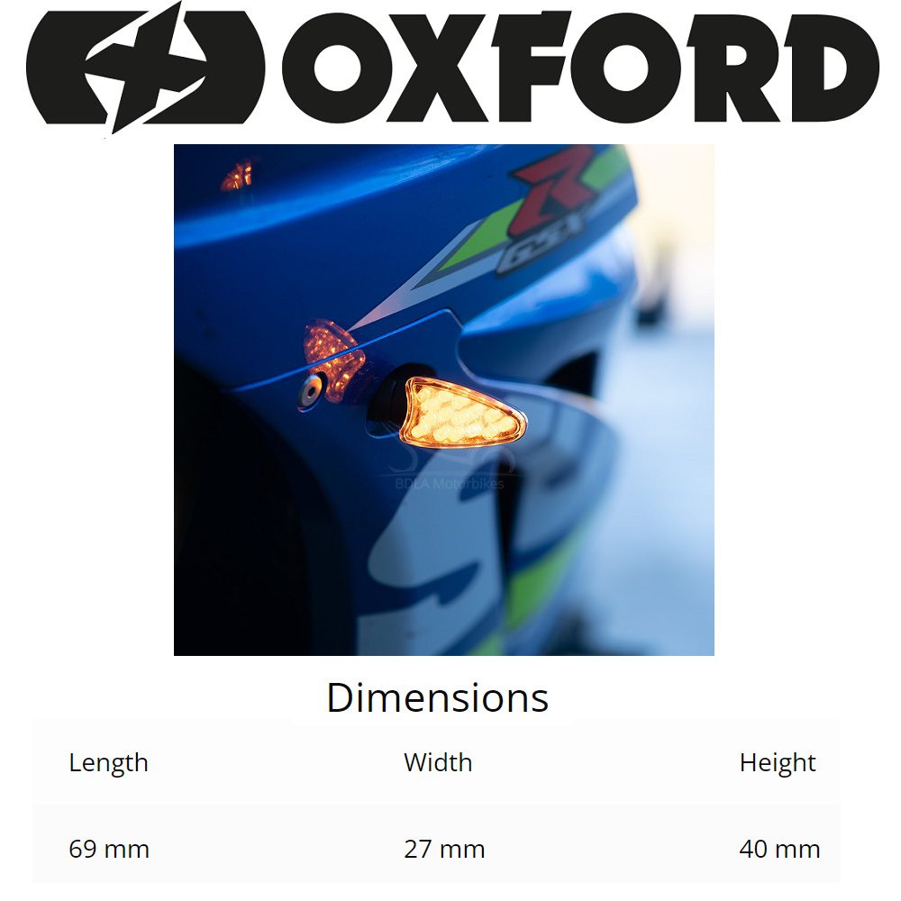 Oxford Arrow Short Stem LED Motorcycle Indicators EL337 3