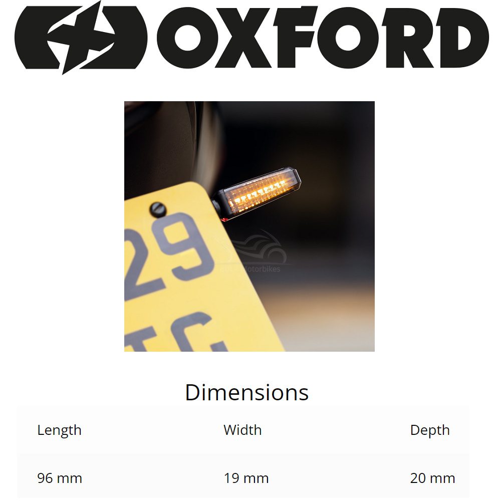 Oxford Dark Chaser Sequential LED Motorcycle Indicators EL364 11