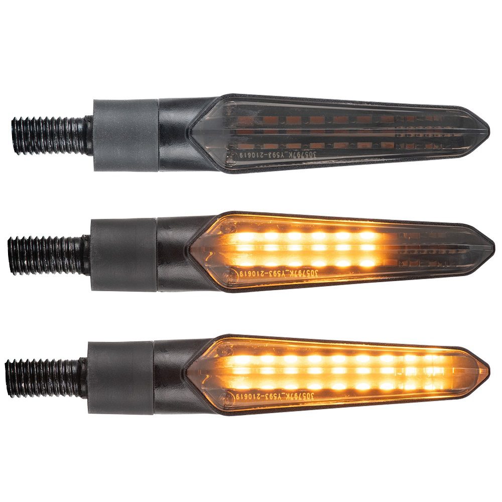 Oxford Dark Hunter Sequential LED Motorcycle Indicators EL366 1