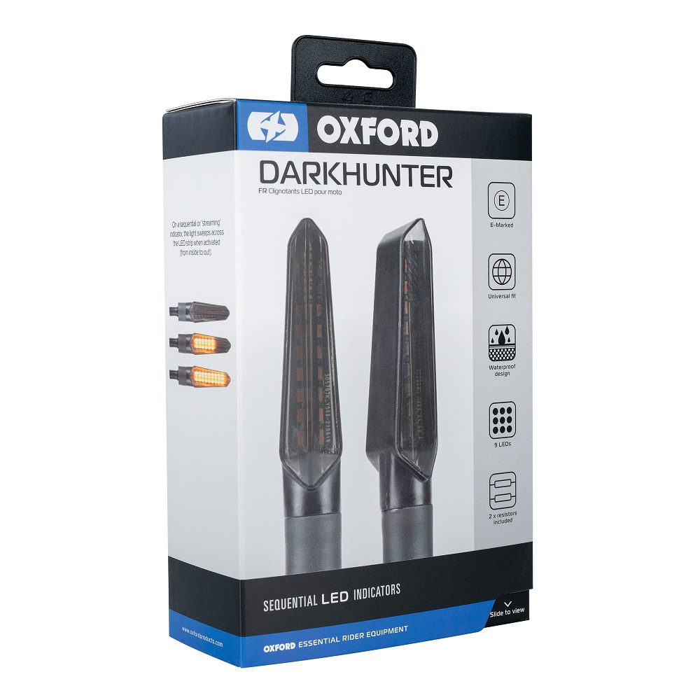 Oxford Dark Hunter Sequential LED Motorcycle Indicators EL366 10