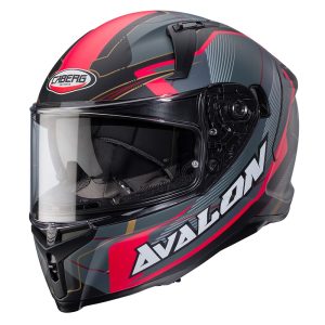 Caberg Avalon X Optic Motorcycle Helmet – Black/Grey/Red Caberg Avalon X Optic Motorcycle Helmet Red 1