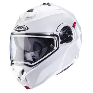 Caberg Duke Evo Plain Motorcycle Helmet – Metal White Caberg Duke Evo Plain Motorcycle Helmet White 1