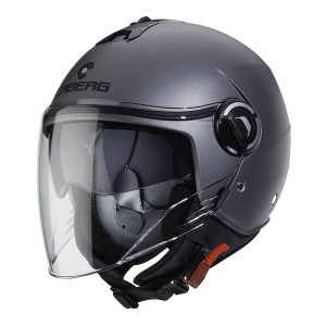 Caberg Riviera v4 X Plain Motorcycle Helmet – Matt Gun Caberg Riviera V4X Plain Motorcycle Helmet Matt Grey 1
