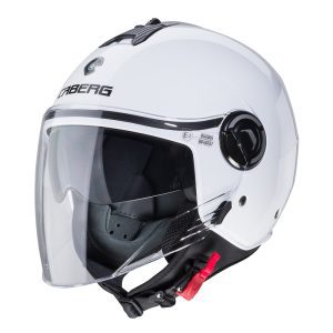 Caberg Riviera v4 X Plain Motorcycle Helmet – White Caberg Riviera V4X Plain Motorcycle Helmet White 1