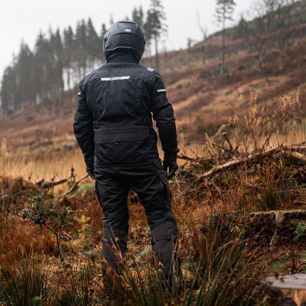 Oxford Stormland TriLaminate Motorcycle Jacket Black Lifestyle 7