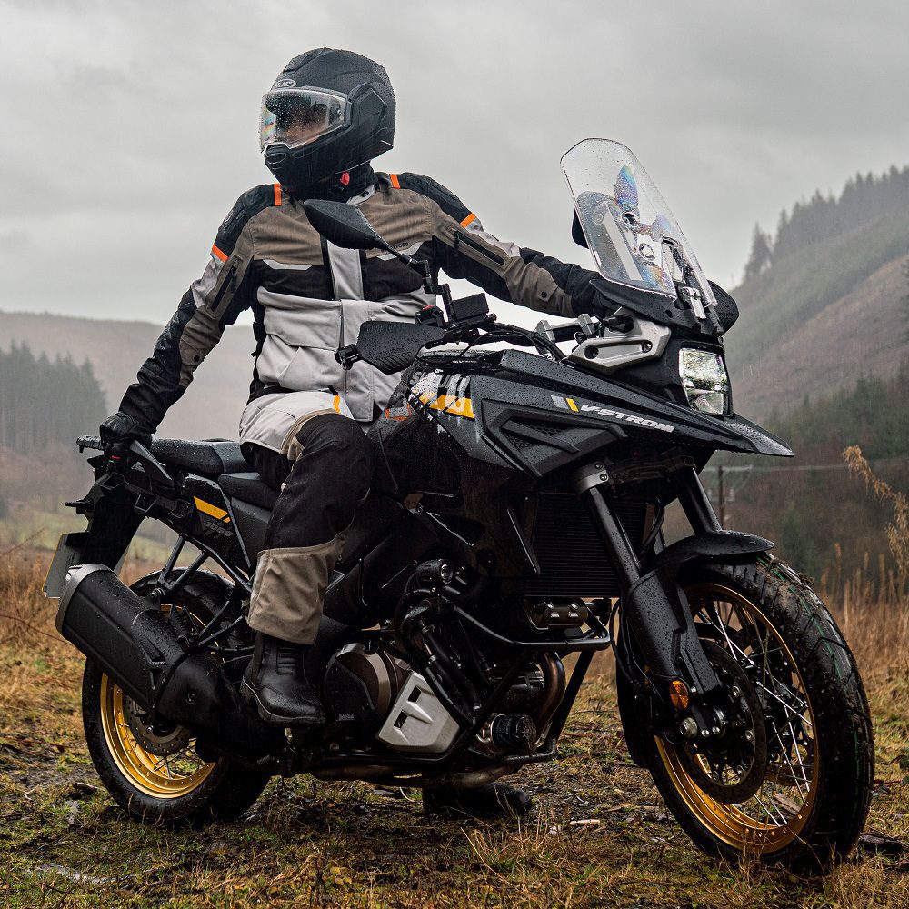 Oxford Stormland TriLaminate Motorcycle Jacket Desert Lifestyle 4